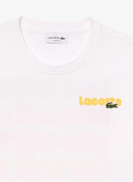 Maillot Lacoste Retro Loose Blanc pour Homme