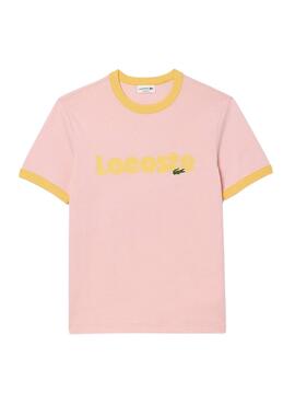 Maillot Lacoste Rétro Rose pour Homme