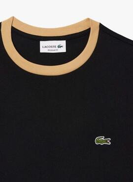 Maillot Lacoste Colorblock Noir et Beige Pour Homme