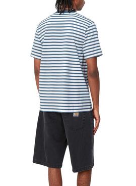 Maillot Carhartt Pocket Stripe Bleu et Blanc