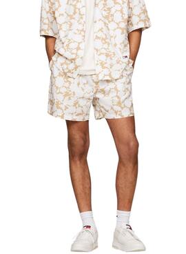 Bermuda Tommy Jeans Aop Flower Beach Beige Pour Homme