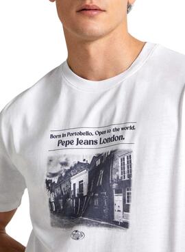 T-shirt Pepe Jeans Cooper Blanc Pour Homme