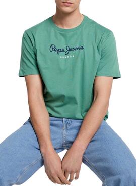 T-shirt Pepe Jeans Eggo Vert Pour Homme