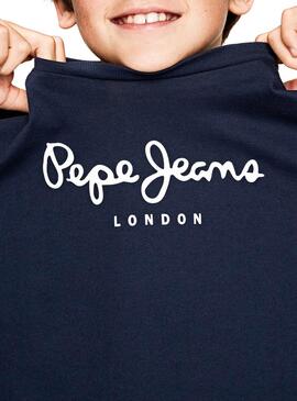 T-Shirt Pepe Jeans New Herman Jr Marin Enfante