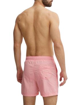 Maillot de bain Tommy Jeans Crinkle Rose pour hommes