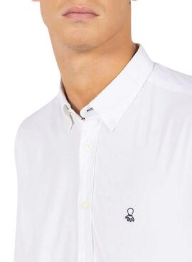 Chemise El Pulpo Popeline Logo Blanc Pour Homme