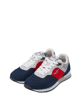 Chaussures Pepe Jeans London Bighton Marine Enfant