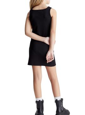 Robe Calvin Klein Rib Badge Noir Fille