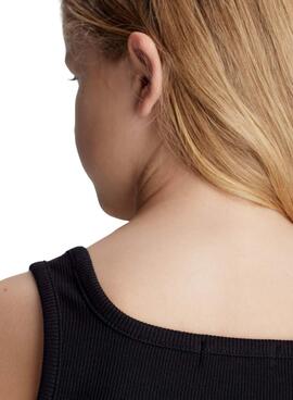 Robe Calvin Klein Rib Badge Noir Fille