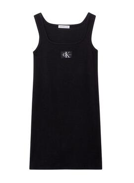 Robe Calvin Klein Rib Badge Noir Fille