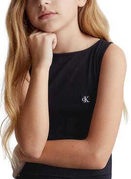 Robe Calvin Klein Badge Tank Noire Fille