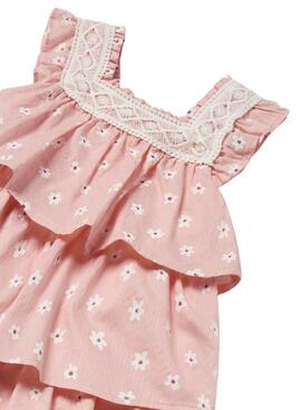 Robe Mayoral imprimée rose pour bébé