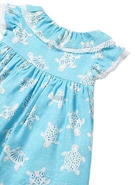 Robe Mayoral imprimée Capri bleue pour bébé