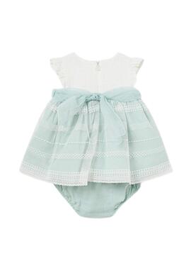 Robe Mayoral Vert et Blanc Combiné pour Bébé