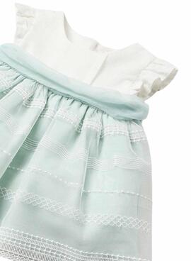 Robe Mayoral Vert et Blanc Combiné pour Bébé