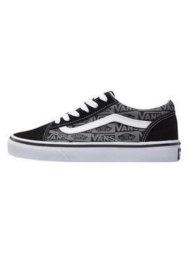 Baskets Vans Old Skool Logo Noir Teen