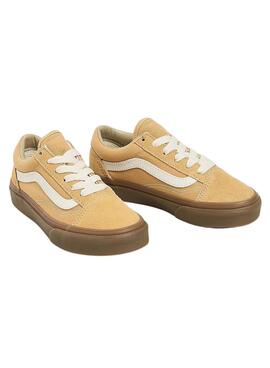 Baskets Vans Old Skool Camel pour garçons et filles