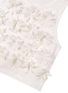 Top Mayoral Flores Relief Beige pour Fille