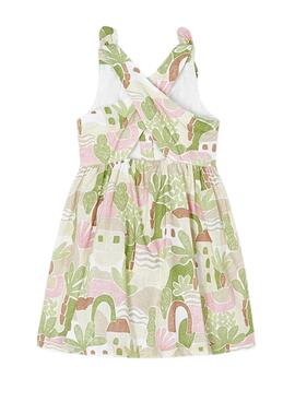 Robe Mayoral Imprimée Verte Pour Fille