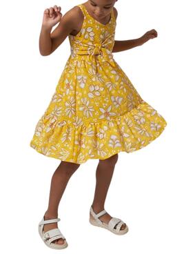 Robe Mayoral Imprimée Noeud Jaune Pour Fille