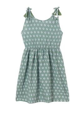 Robe croisée imprimée menthe Mayoral pour fille