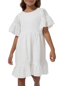 Robe Mayoral avec relief imprimé beige pour fille