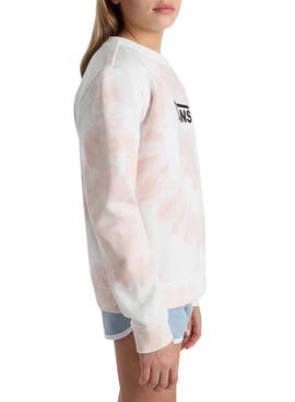 Sweat à capuche Vans Tie Dye Crew Rose pour filles