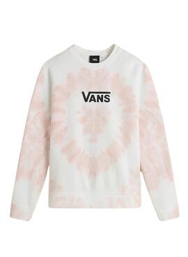 Sweat à capuche Vans Tie Dye Crew Rose pour filles