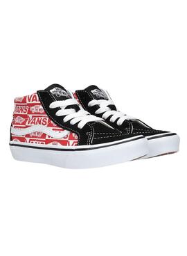 Chaussures Vans SK8-Mid Reissue Logo Rouge Enfants