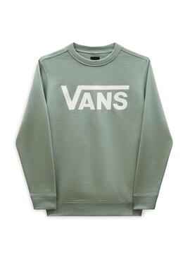 Sudadera Vans Classic Crew verte pour enfants