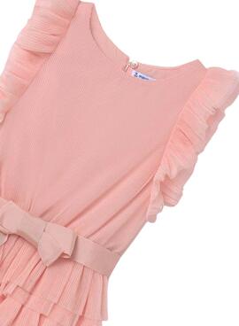 Robe Mayoral Tul Rose pour Fille