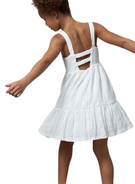 Robe Mayoral en point blanc pour fille