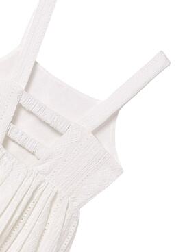 Robe Mayoral en point blanc pour fille