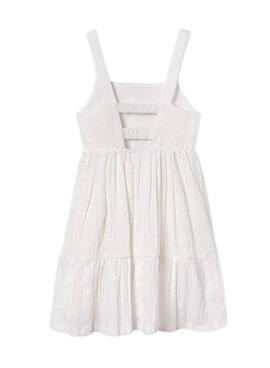 Robe Mayoral en point blanc pour fille