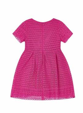 Robe Mayoral en guipure rose pour fille