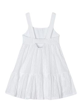 Robe en tricot perforé blanc