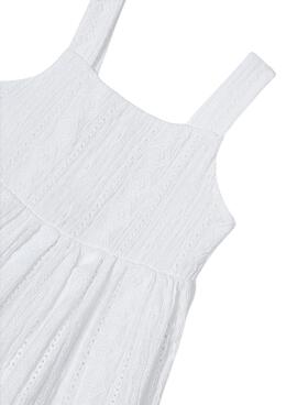 Robe en tricot perforé blanc