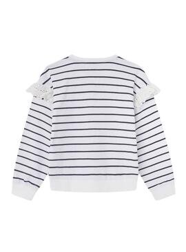 Sweat à capuche Pepe Jeans Ona Blanc pour fille