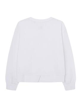 Sweat Pepe Jeans Omara Blanc Pour Fille