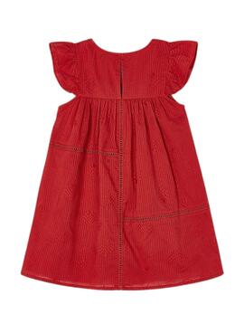 Robe Mayoral brodée rouge pour fille