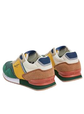 Zapatillas Pepe Jeans London Urban Verde para Niño. -> Baskets Pepe Jeans London Urban Vert pour Enfant.