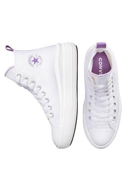 Zapatillas Converse Chuck Taylor Move Blanc et Violet.