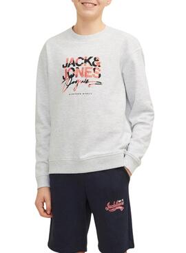 Sweat à capuche Jack And Jones Aruba Gris Pour Enfant