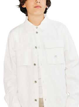 Chemise de surchemise Name It Ras Blanc pour enfant