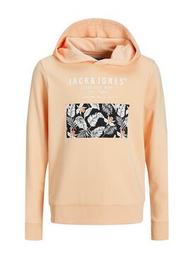 Sweat-shirt Jack and Jones Chill orange pour enfant