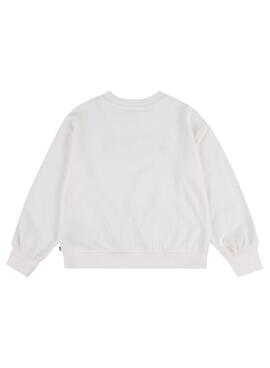 Sweatshirt Levis Crew Sugar Blanc Pour Fille