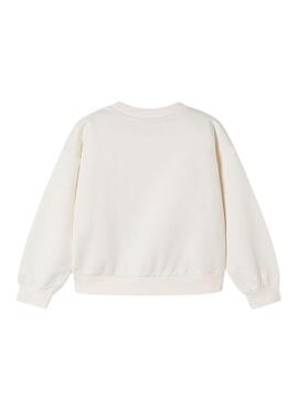 Sweatshirt Mayoral Brodée Beige Pour Fille