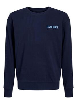 Sweatshirt Jack And Jones Grow Sweat Marine Homme