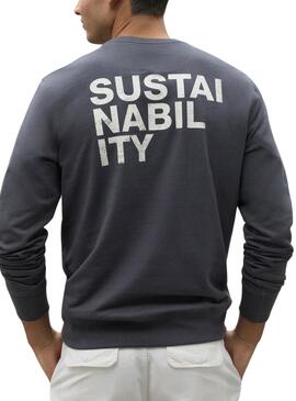 Sweat-shirt Ecoalf  Warrenalf Gris pour Homme