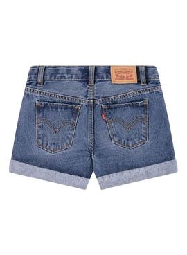 Short Levi's Mom Bleu Marine Pour Fille